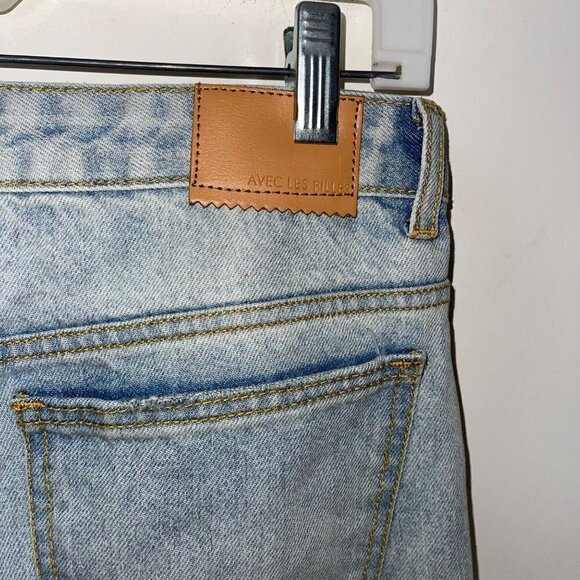 Avec Les Filles Womens Jeans Size 29 High Rise Light Wash Blue Denim Cotton - Picture 7 of 11